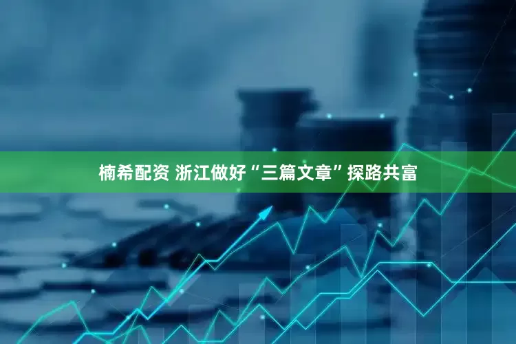 楠希配资 浙江做好“三篇文章”探路共富